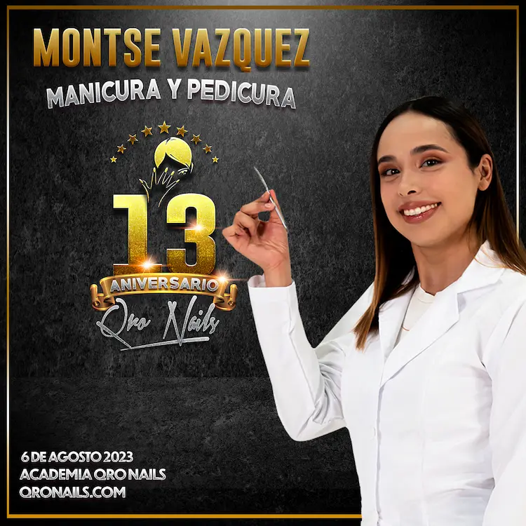 Montze Vazquez Qro Nails 13 Aniversario Cuadrado