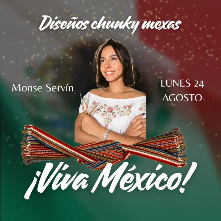 Curso de Diseños Chunky, impartido por Monse Servín el 24 agosto 2026